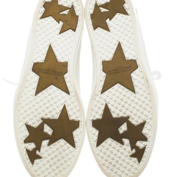 Jimmy Choo Miami White Leather Logo Tag Nneakers - Picture 6 of 16
